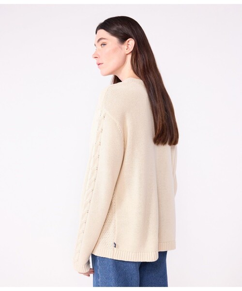 PETIT BATEAU(プチバトー)の「ニットプルオーバー(ニット/セーター・レディース・ホワイト・XX-SMALL/X-SMALL/SMALL/MEDIUM)」の3枚目の写真