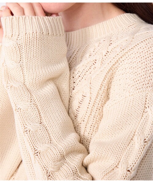 PETIT BATEAU(プチバトー)の「ニットプルオーバー(ニット/セーター・レディース・ホワイト・XX-SMALL/X-SMALL/SMALL/MEDIUM)」の4枚目の写真