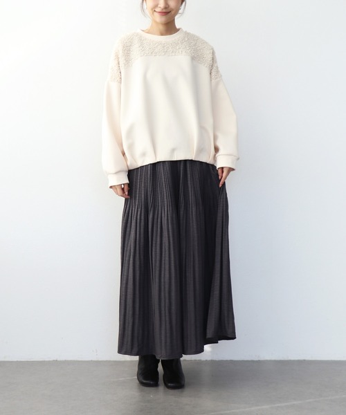 Jines（ジネス）の「前ヨークドッキングプルオーバー（Tシャツ/カットソー・レディース・アイボリー・38）」の12枚目の写真
