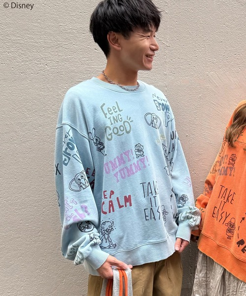 Disney(ディズニー)の「【Disney】ズートピア/総柄VINTAGE加工スウェット ユニセックス(スウェット・レディース・グレー/ブルー/オレンジ・FREE)」の11枚目の写真