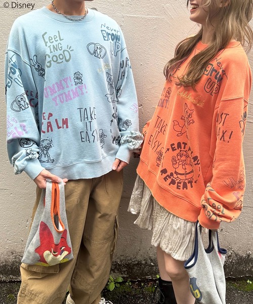 Disney(ディズニー)の「【Disney】ズートピア/総柄VINTAGE加工スウェット ユニセックス(スウェット・レディース・グレー/ブルー/オレンジ・FREE)」の18枚目の写真