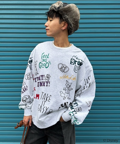 Disney(ディズニー)の「【Disney】ズートピア/総柄VINTAGE加工スウェット ユニセックス(スウェット・レディース・グレー/ブルー/オレンジ・FREE)」の19枚目の写真