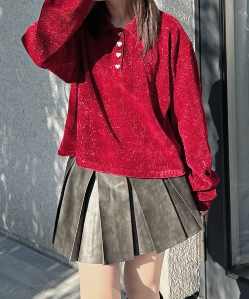 .*Mer❤︎*. キラキララメモールポロニット（ポロシャツ）｜nemne store（ネンネ