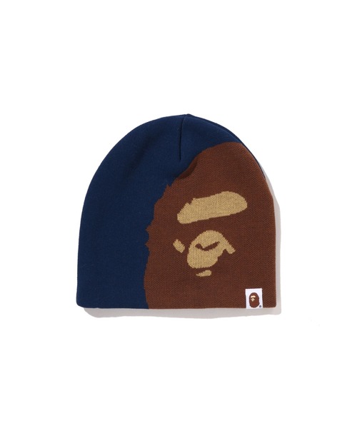 A BATHING APE（アベイシングエイプ）の「APE HEAD KNIT CAP（ハット・メンズ・グレー/ブラック/ネイビー・FREE）」の3枚目の写真