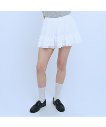 CURETTY（キュリティ）の「C SHIRRING CANCAN SKIRT_WHITE（スカート）」