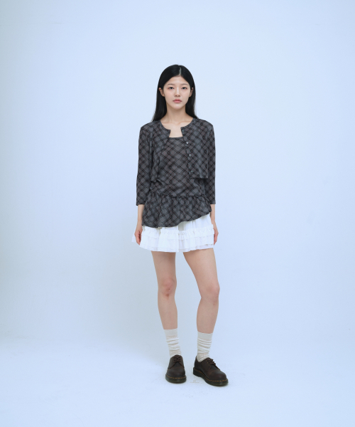 CURETTY（キュリティ）の「C SHIRRING CANCAN SKIRT_WHITE（スカート・レディース・ホワイト・SMALL）」の5枚目の写真