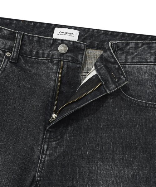 COVERNAT（カバーナット）の「デニム裏起毛スリムストレートパンツブラック（デニムパンツ・レディース・その他・LARGE/MEDIUM/SMALL/X-LARGE）」の4枚目の写真