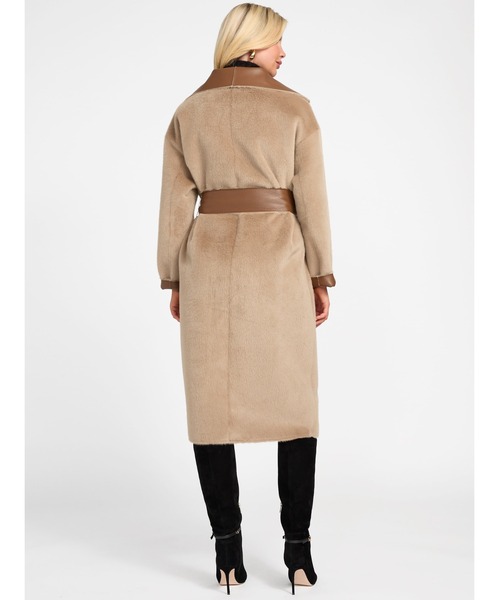 Guess(ゲス)の「INES Reversible Faux Lthr Coat ロングコート リバーシブル(ムートンコート・レディース・ベージュ・MEDIUM)」の9枚目の写真