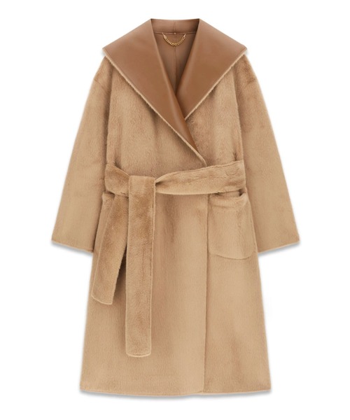 Guess(ゲス)の「INES Reversible Faux Lthr Coat ロングコート リバーシブル(ムートンコート・レディース・ベージュ・MEDIUM)」の18枚目の写真