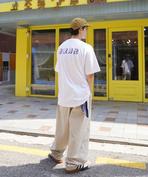 CREAM SODA LAB(クリームソーダラボ)の「恋愛時代 半袖Tシャツ ホワイト ネイビー(Tシャツ/カットソー・メンズ・その他・LARGE/MEDIUM/X-LARGE/XX-LARGE)」の8枚目の写真