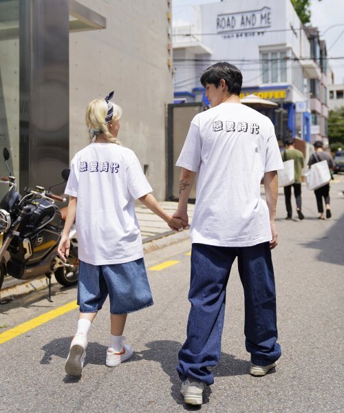 CREAM SODA LAB(クリームソーダラボ)の「恋愛時代 半袖Tシャツ ホワイト ネイビー(Tシャツ/カットソー・メンズ・その他・LARGE/MEDIUM/X-LARGE/XX-LARGE)」の13枚目の写真