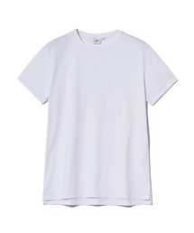 [プレミアムコットン] ウィメンズ記者コットン半袖Tシャツ ホワイト