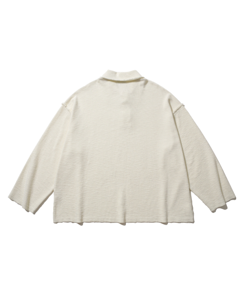 ANGLAN（アングラン）の「Big-Collar Waffle Pullover - Ivory（ポロシャツ・メンズ・その他・FREE）」の8枚目の写真