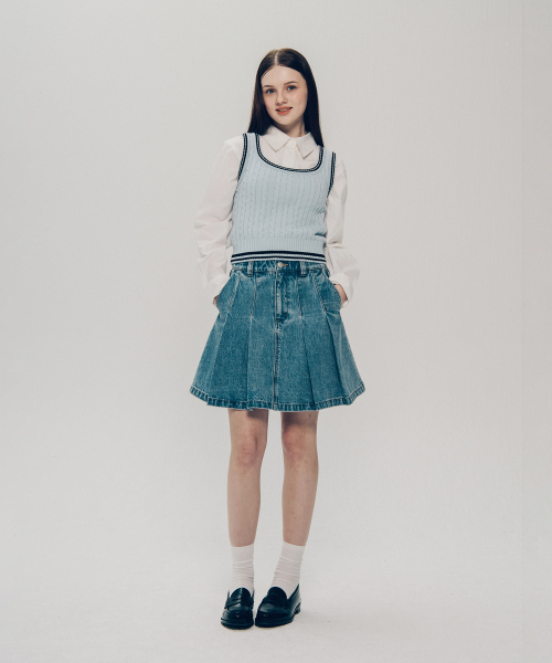 YALE（イェール）の「デニムプリーツスカート_ライトブルー（スカート・レディース・その他・SMALL/MEDIUM）」の10枚目の写真
