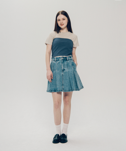 YALE（イェール）の「デニムプリーツスカート_ライトブルー（スカート・レディース・その他・SMALL/MEDIUM）」の14枚目の写真