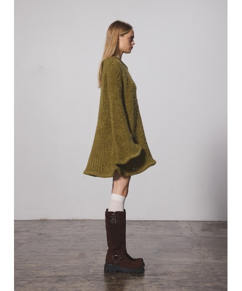 COEL（コエル）の「オフショルニットミニワンピース（ワンピース・レディース・ブラック/グリーン・FREE）」の6枚目の写真