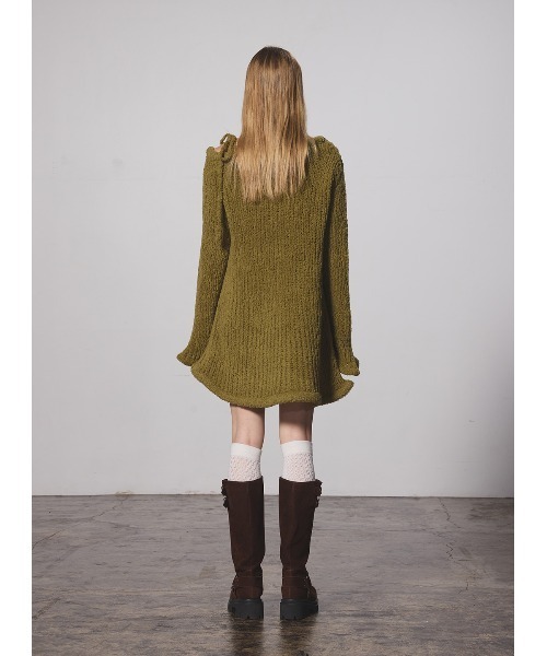 COEL（コエル）の「オフショルニットミニワンピース（ワンピース・レディース・ブラック/グリーン・FREE）」の7枚目の写真