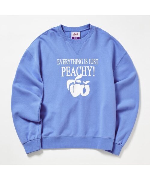 Between A and B（ビトウィーンエイアンドビー）の「ホワイトピーチプリントスウェットシャツ[ブルー]（スウェット・レディース・その他・FREE）」の7枚目の写真
