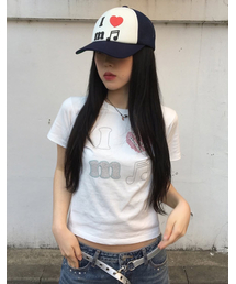 MMLG（エムエムエルジー）の「[Mmlg] LOVE MM HF-T (EVERY WHITE)（Tシャツ/カットソー）」