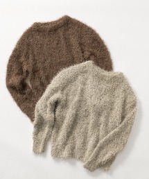 STRAWBERRY-FIELDS | シャランシャギー_ラメリリヤーンMIXシャギーニット(ニット/セーター)