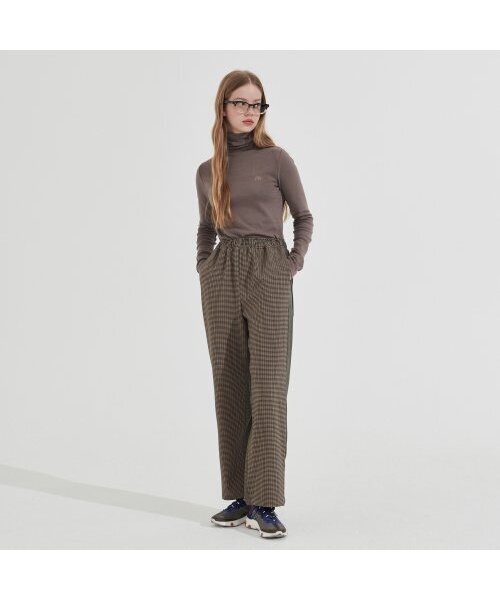 Between A and B（ビトウィーンエイアンドビー）の「チェックミックスバンディングパンツ[モカ]（その他パンツ・レディース・その他・MEDIUM/SMALL）」の2枚目の写真