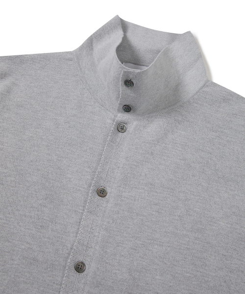 WEST GRAND BOULEVARD(ウエストグランドブルバード)の「メルシー セミオーバーハイネックカラー カーディガン FOG GREY(カーディガン/ボレロ・レディース・その他・SMALL/MEDIUM/LARGE)」の3枚目の写真