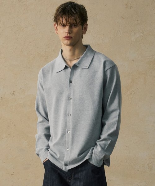 WEST GRAND BOULEVARD(ウエストグランドブルバード)の「メルシー セミオーバーハイネックカラー カーディガン FOG GREY(カーディガン/ボレロ・レディース・その他・SMALL/MEDIUM/LARGE)」の9枚目の写真