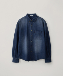 ボタンダウンデニムシャツ_MID BLUE