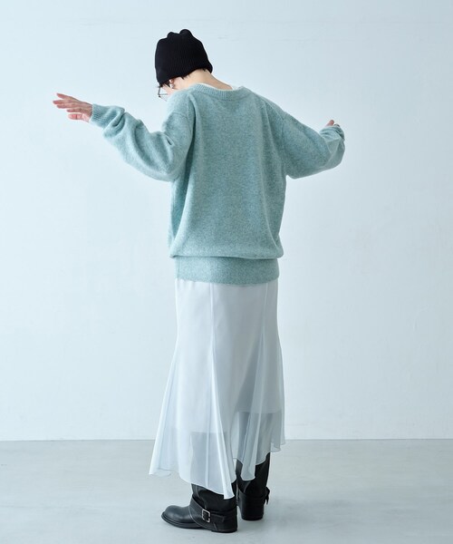 CODE A(コードエー)の「sheer fit skirt(スカート・レディース・パープル/サックスブルー・38/36/34)」の5枚目の写真