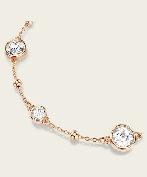 SWAROVSKI(スワロフスキー)の「【公式】【スワロフスキー】Imber ブレスレット, ラウンドカット, ホワイト, ローズゴールドトーン・プレーティング(ブレスレット・レディース・ホワイト・M)」の5枚目の写真