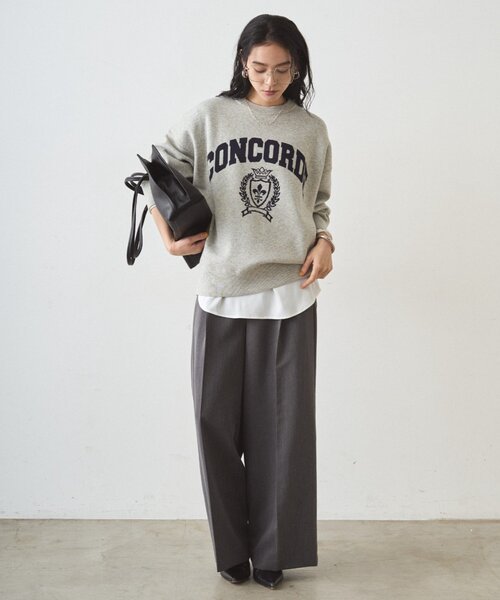 LOUNGEDRESS（ラウンジドレス）の「ジャガードロゴニット（ニット/セーター・レディース・モカ/グレー・FREE）」の6枚目の写真