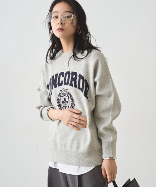 LOUNGEDRESS（ラウンジドレス）の「ジャガードロゴニット（ニット/セーター・レディース・モカ/グレー・FREE）」の10枚目の写真