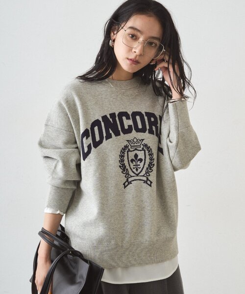 LOUNGEDRESS（ラウンジドレス）の「ジャガードロゴニット（ニット/セーター・レディース・モカ/グレー・FREE）」の11枚目の写真