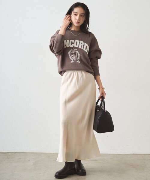 LOUNGEDRESS（ラウンジドレス）の「ジャガードロゴニット（ニット/セーター・レディース・モカ/グレー・FREE）」の15枚目の写真