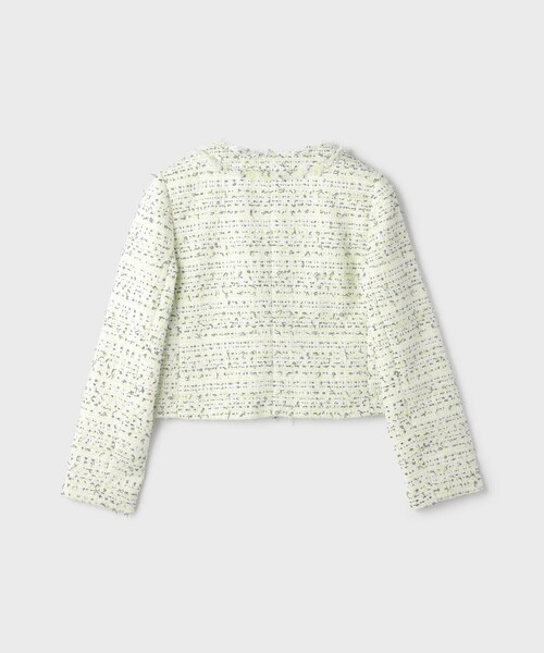 GRACE CONTINENTAL（グレースコンチネンタル）の「ミックスツイードジャケット（ノーカラージャケット・レディース・イエロー/ブラック・38/36）」の13枚目の写真