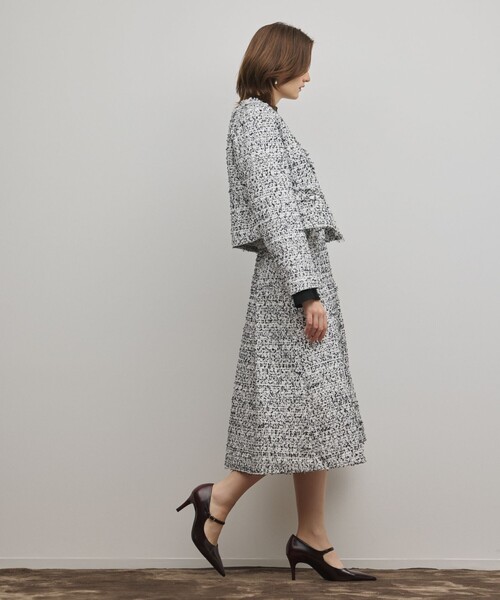 GRACE CONTINENTAL（グレースコンチネンタル）の「ミックスツイードジャケット（ノーカラージャケット・レディース・イエロー/ブラック・38/36）」の18枚目の写真