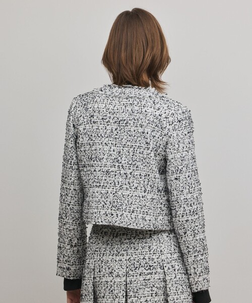 GRACE CONTINENTAL（グレースコンチネンタル）の「ミックスツイードジャケット（ノーカラージャケット・レディース・イエロー/ブラック・38/36）」の20枚目の写真