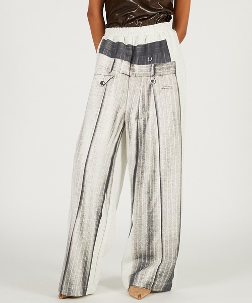 PRANK PROJECT（プランクプロジェクト）の「【2026Spring Pre-Order】スラックスプリントスウェット / Slacks Print Sweatshirt（スウェットパンツ・レディース・グレー・36/38）」の5枚目の写真