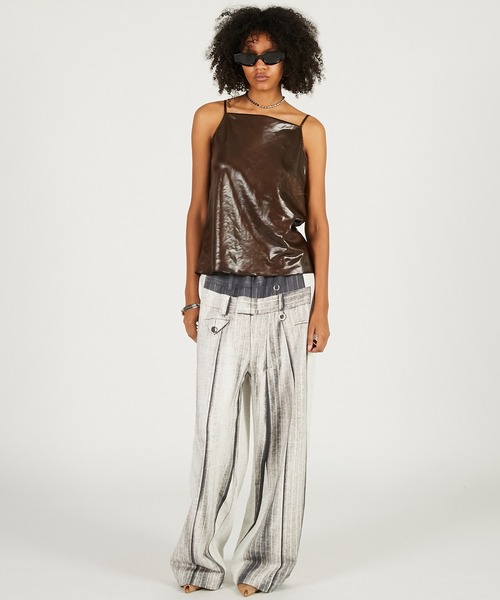 PRANK PROJECT（プランクプロジェクト）の「【2026Spring Pre-Order】スラックスプリントスウェット / Slacks Print Sweatshirt（スウェットパンツ・レディース・グレー・36/38）」の4枚目の写真