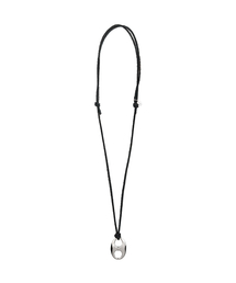 LOWOOL（ロウル）の「Black suede pignose necklace（ネックレス・レディース）」