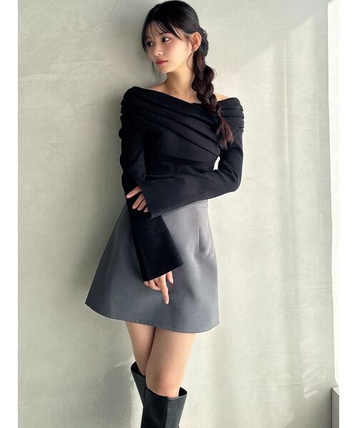 RESEXXY（リゼクシー）の「ベーシックミニスカート（スカート・レディース・ブラック/アイボリー/チャコールグレー・FREE）」の16枚目の写真