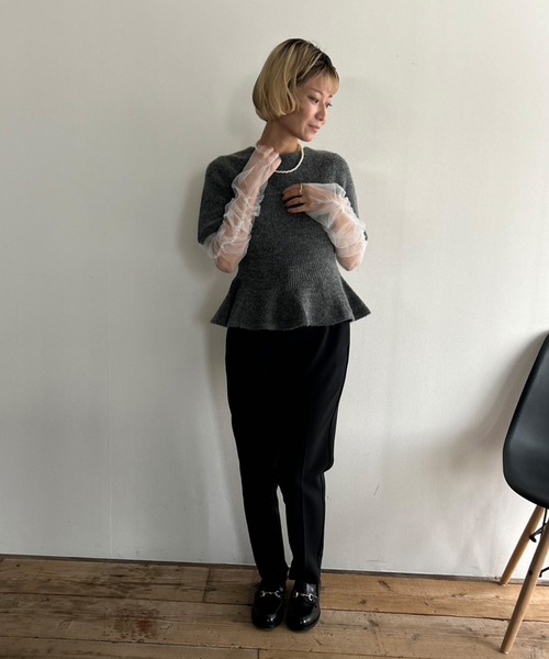 Kotoe（コトエ）の「シアー ギャザー アームカバー（アームカバー・レディース・ホワイト/ブラック・FREE）」の14枚目の写真