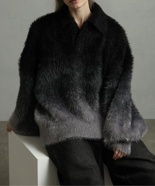 welise×ELLUV】-Limited- エレガンスヘビーシャギーニット