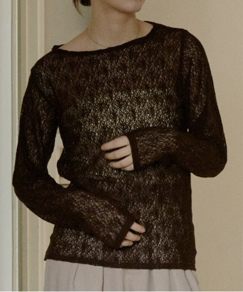 さ*ば様 olun nuance sheer tops ニュアンスシアートップス nuance sheer tops/ニュアンスシアートップス（Tシャツ/カットソー
