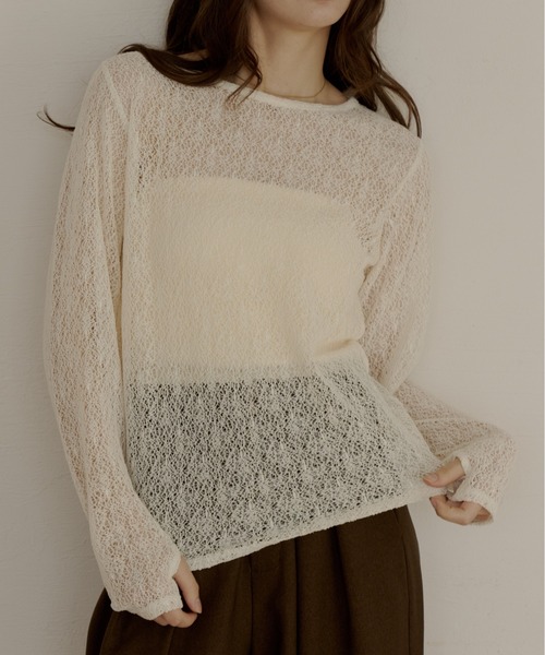 olun nuance sheer tops ニュアンスシアートップス nuance sheer tops/ニュアンスシアートップス（Tシャツ/カットソー