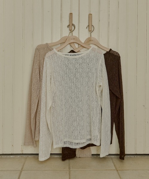 nuance sheer tops/ニュアンスシアートップス（Tシャツ/カットソー