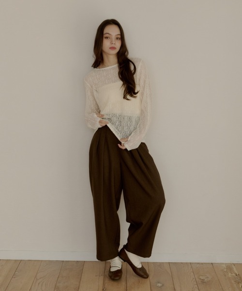 nuance sheer tops/ニュアンスシアートップス（Tシャツ/カットソー