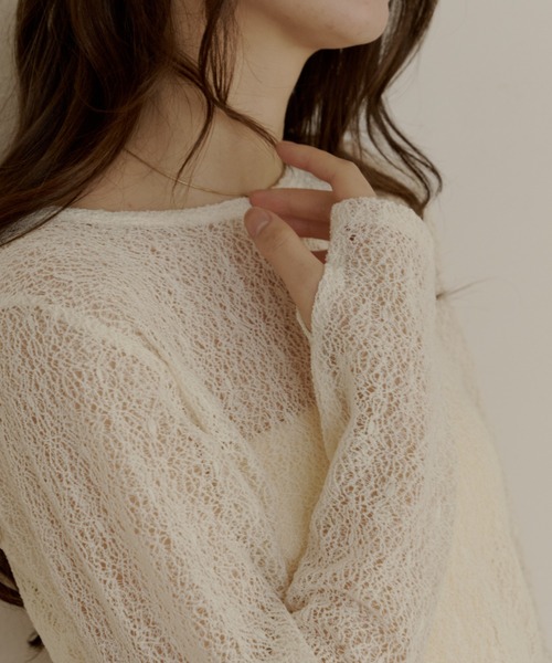 nuance sheer tops/ニュアンスシアートップス（Tシャツ/カットソー