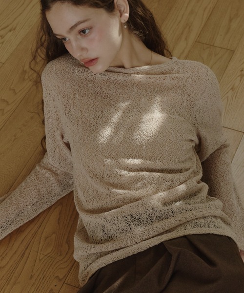 nuance sheer tops/ニュアンスシアートップス（Tシャツ/カットソー