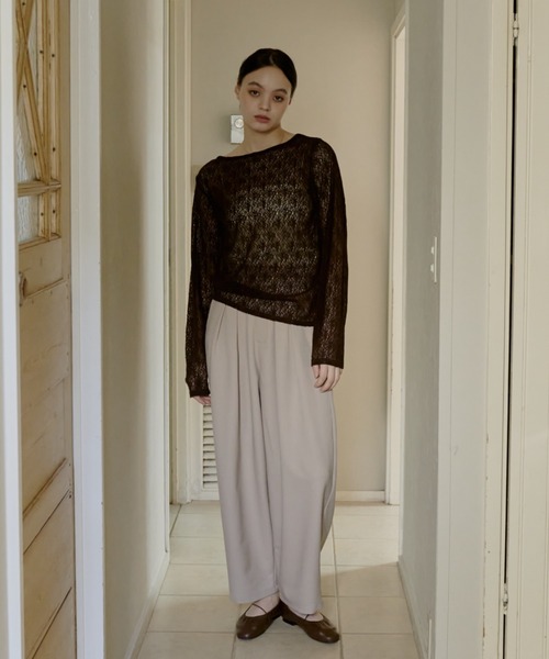さ*ば様 olun nuance sheer tops ニュアンスシアートップス nuance sheer tops/ニュアンスシアートップス（Tシャツ/カットソー